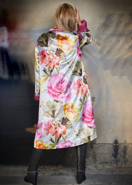 Roula Harb — Rose Floral Coat, back